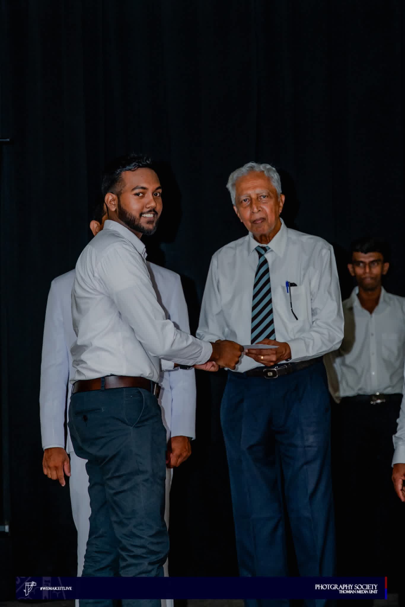 Receiving an award